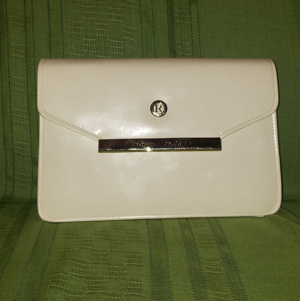 Moda Italiana Vintage Women's Purse, Handbag, Strap, Crossbody White, Leather